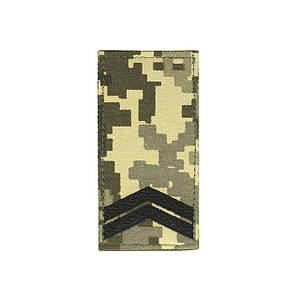 Погон на липучці "Молодший сержант" — Pixel MM14 (10 * 5 см)