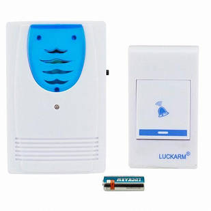 Бездротовий дверний дзвінок Luckarm Intelligent 8203 на батарейках Блакитний