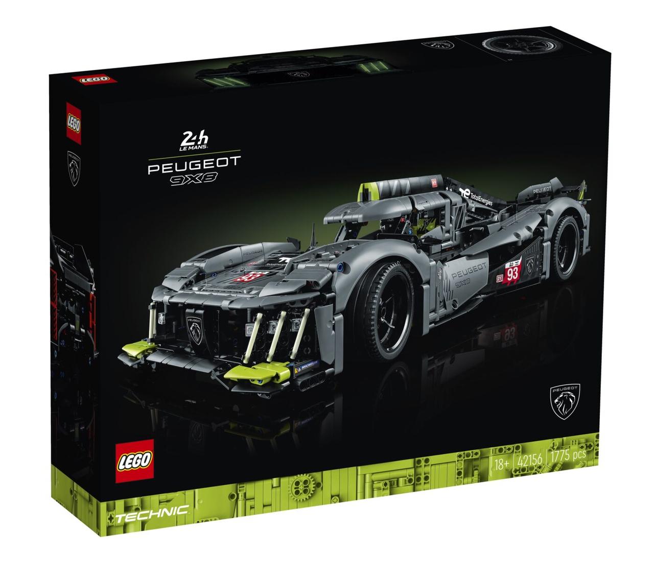 Lego Technic Peugeot 9X8 24H Le Mans Hybrid Hypercar 42156