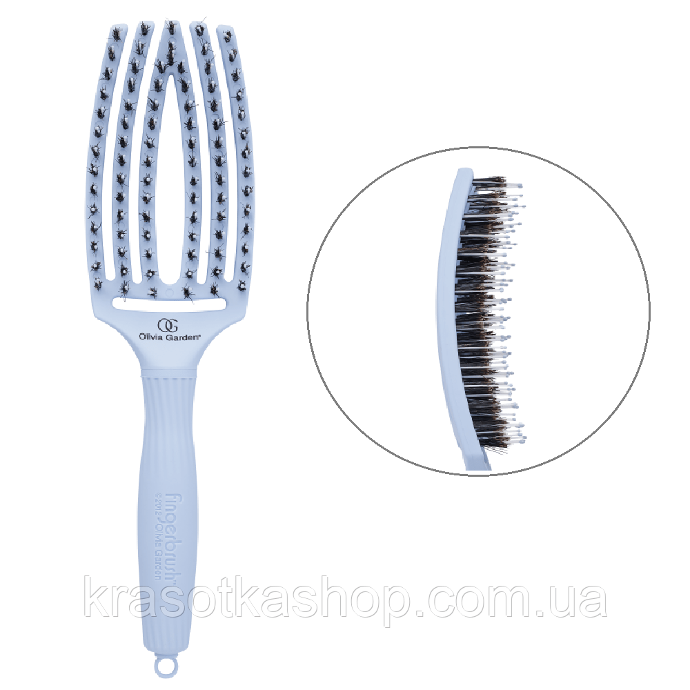 Щітка Fingerbrush COMBO Medium Olivia Garden Bluestar, Ніжно-блакитний, фото 1