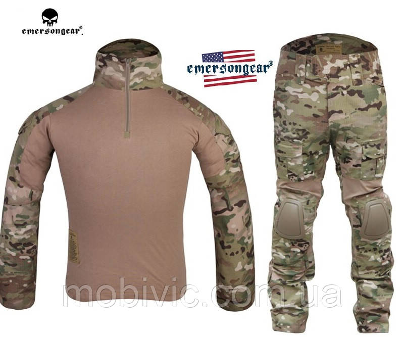 Тактична форма Emersongear Combat (весна-літо), налокітники, наколінники — Оригінал XL