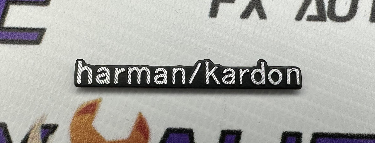 Емблема шильдик логотип HARMAN / KARDON 44 Х 6 мм Хромована, фото 1