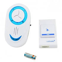 Дзвінок дверний безпровідний Luckarm 8853B від розетки 220V, фото 5
