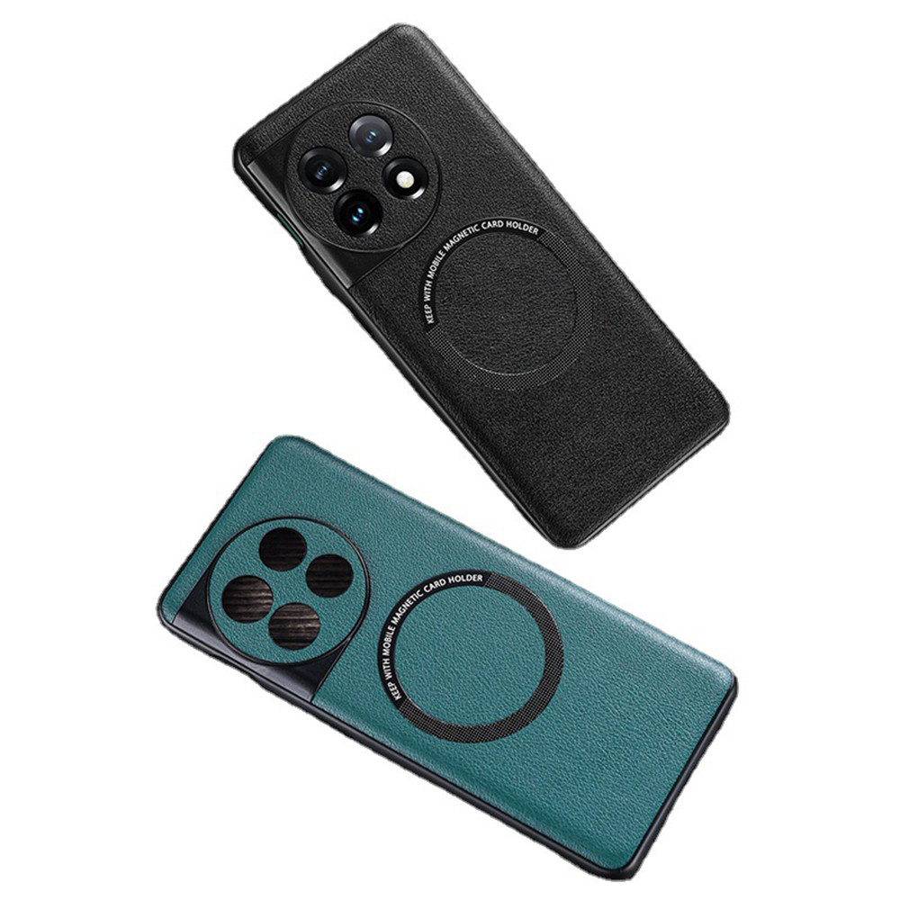 Шкіряний чохол - накладка Leather Hybrid Case для OnePlus 11 з металевою вставкою, фото 1