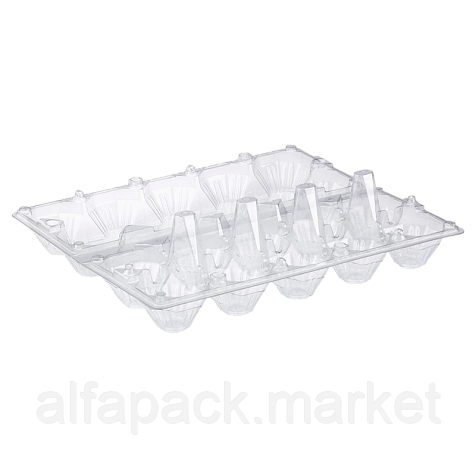 Пластиковая упаковка для яиц 10шт, 105х250х70 (600 шт в ящике) - фото 3 - id-p1832211362