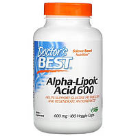 Альфа-ліпоєва кислота 600 (Alpha Lipoic Acid 600) Doctor's Best, 600 мг 180 вегетаріанських капсул, фото 5