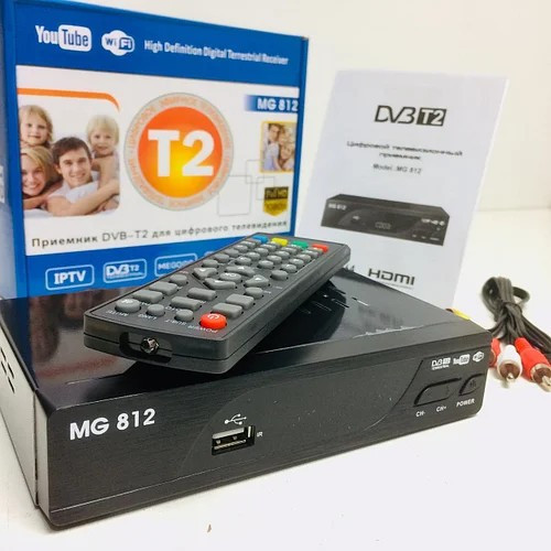 Приставка T2 телевізійна цифрова MG-812 ТБ Тюнер + Wi-Fi, IPTV, USB Megogo