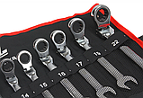 Набір ключів ріжково-накидних із тріскачкою Mar-pol M58602 12 од. 8-22 мм + Подарунок (Магніт гнучкий подовжений), фото 5