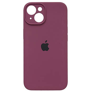 Чохол Silicone Full Camera для Apple iPhone 14 Maroon