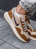 Кросівки чоловічі Nike бежеві модні весна літо стильні легкі молодіжні текстильні, фото 9