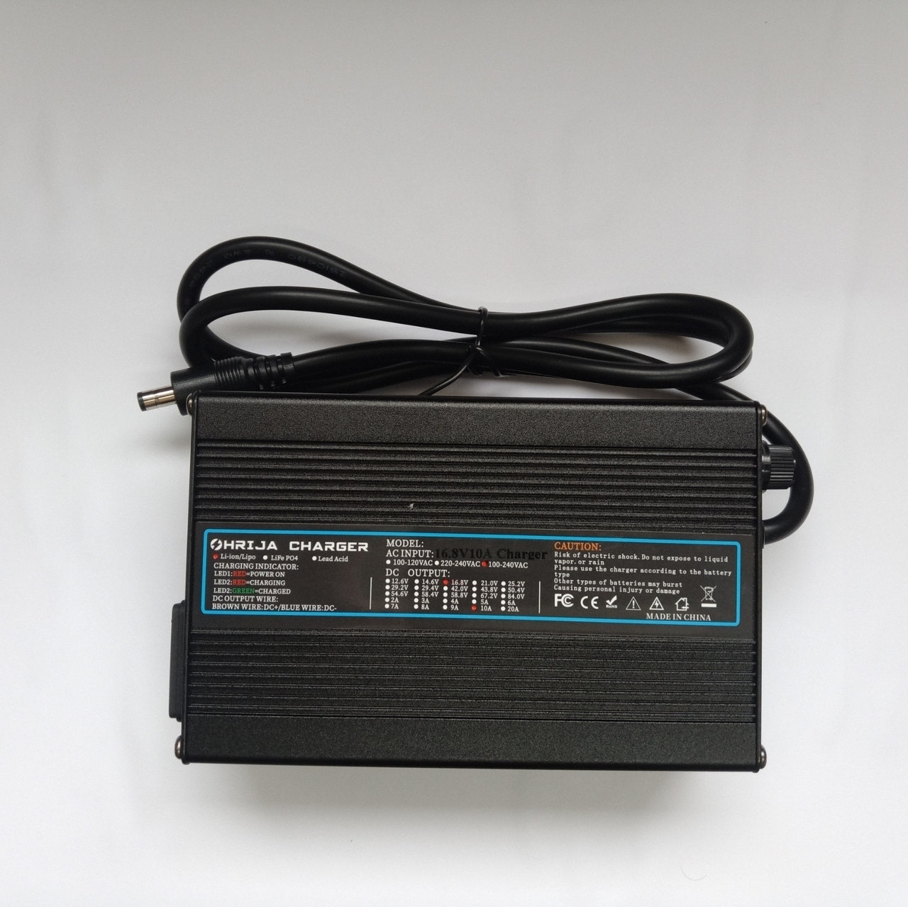 Зарядний пристрій OHRIJA 4S, li-ion DC 16.8 V 10 CC/CV алюмінієвий корпус
