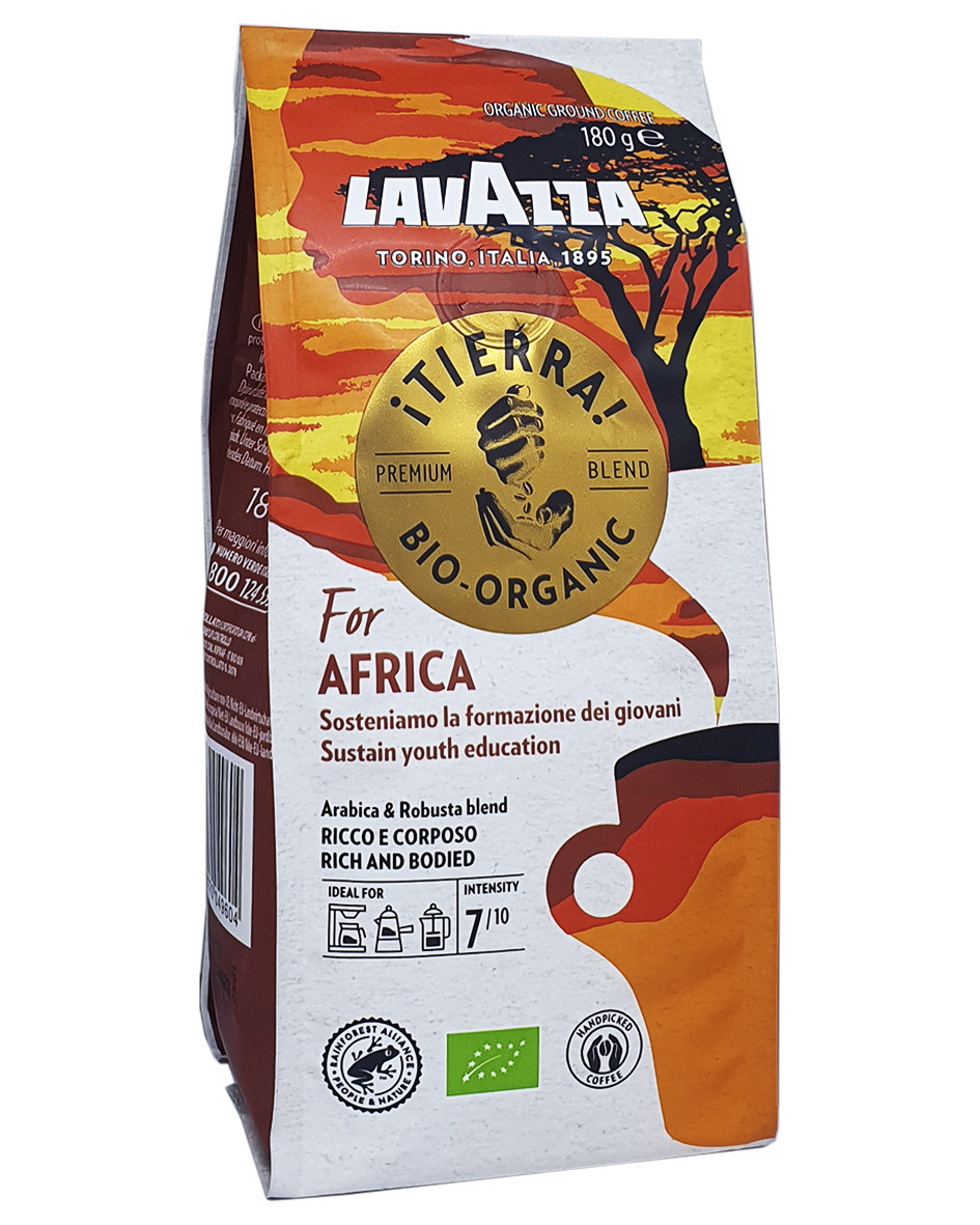 Кава мелена Lavazza Tierra Africa 180 г купажЛавацца смак молочного шоколаду