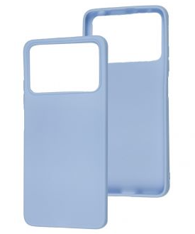 Чохол Silicone case Camera Protective для Xiaomi Poco X4Pro Lilac Cream (11) блакитний