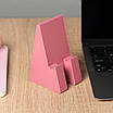 Дерев'яна підставка для телефону "Яровиця" (рожевий колір), фото 5