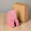 Дерев'яна підставка для телефону "Яровиця" (рожевий колір), фото 6