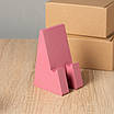 Дерев'яна підставка для телефону "Яровиця" (рожевий колір), фото 7