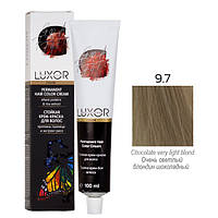 Стойкая крем-краска LUXOR Professional 9.7 Очень светлый шоколадный блондин, 100 мл