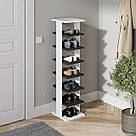 Полиця для взуття на 7 пар Вертикальний взуттєвий стелаж з Ламінованого ДСП Взуття до передпокою 280 мм, фото 4