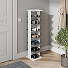 Полиця для взуття на 7 пар Вертикальний взуттєвий стелаж з Ламінованого ДСП Взуття до передпокою 280 мм, фото 5