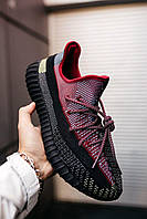 Женские кроссовки Аdidas Yeezy Boost 350 V2 Yecheil Reflective Black Blue Red FX4145