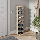 Підлогова ДСП полиця для взуття з 7 відділеннями Вертикальний стелаж під взуття Взуттєвниця 280 мм Полиці для взуття, фото 7