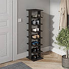 Полиця для взуття на 7 пар Вертикальний взуттєвий стелаж з Ламінованого ДСП Взуття до передпокою 280 мм, фото 10