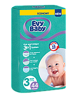 Подгузники детские Evy baby midi elastic twin 3 (5-9 кг) 44 шт