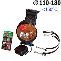 Накладний інжекційний димос під круглу трубу 110-180мм Димосос від виробника ДІ-2 Двигатель WT 150/20 RR 152