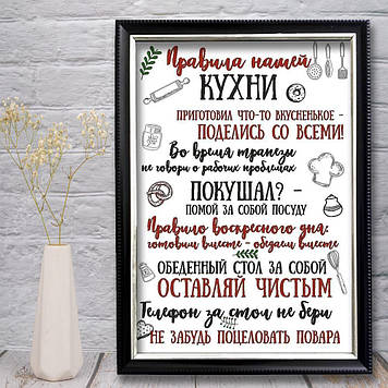 Постер Правила Нашої Кухні