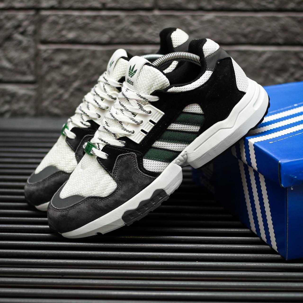 Чоловічі кросівки Adidas ZX Torsion White Grey Black Green ALL11099 41 Так, Кросівки, Адаптивна, Немає, Немає, Шнурівка, Плоска підошва, Немає, Замша, Текстиль, Піна, Так, Чоловічий, Так, 51, Весна/Осінь, Нове, Спортивний, Так, Закруглений, Сірий, фото 1