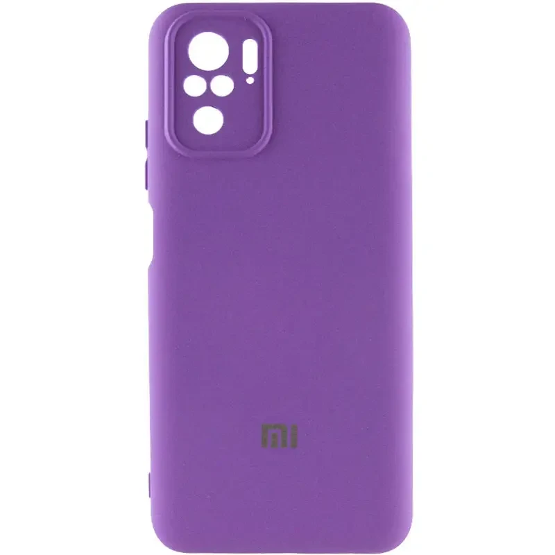 Чохол Silicone case Camera Protective для Xiaomi Poco F3 Purple (14) фіолетовий