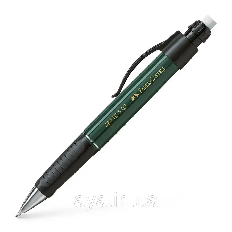 Механічний товстий олівець з гумкою Grip Plus Faber-Castell (0,7 мм, корп. зеленого кольору) 130700