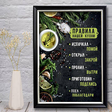 Постер Правила нашої Кухні