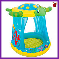 Детский надувной игровой центр для дома "Черепаха" Детский надувной бассейн с навесом Разноцветный бассейн