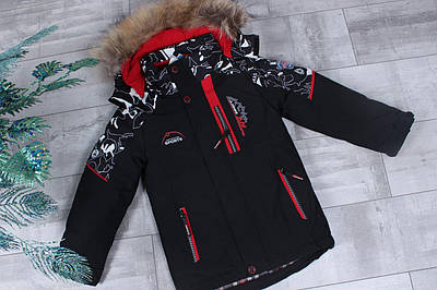 Куртка зимова для хлопчика 6-11 років WKAS арт.1112, Колір Графіт, Розмір дитячого одягу (порослі) 134