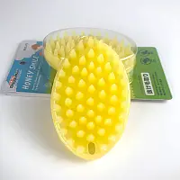 Силіконова щітка для короткої вовни собак та котів Doggy Man Honey Smile L