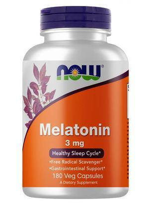 Для сну Мелатонін Now Foods Melatonin 3 мг 180 капс США, фото 1