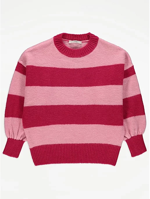 В'язаний джемпер вільного крою в смужку George 128-135см, фото 1