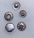 Кнопка альфа 15мм (нікель, срібло). STRONG. Турція -720шт/уп. STRONG, фото 3