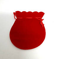 Мешочок оксамитовий 9x12 см червоний для упаковки, прикрас і подарунків