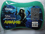 Бана масажна губка Аквамен ТМ PRODOM 1 шт велика (180 мм*120 мм*43 мм), фото 2