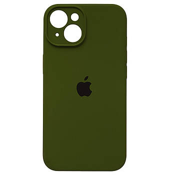 Чохол Silicone Full Camera для Apple iPhone 14 Forest Green