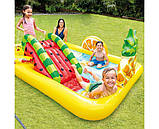 НАБІР "ЛІТО": Дитячий пластиковий будиночок зі шторками, велика гірка ТМ Doloni і надувний ігровий комплекс INTEX, фото 2