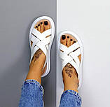 Босоніжки жіночі шкіряні білі 719-8 розмір 38, фото 3