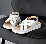 Босоніжки жіночі шкіряні білі 719-8 розмір 38, фото 2