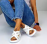 Босоніжки жіночі шкіряні білі 719-8 розмір 38, фото 5