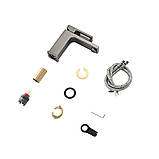 Змішувач для умивальника GAPPO G1017-9, збройова сталь, фото 4