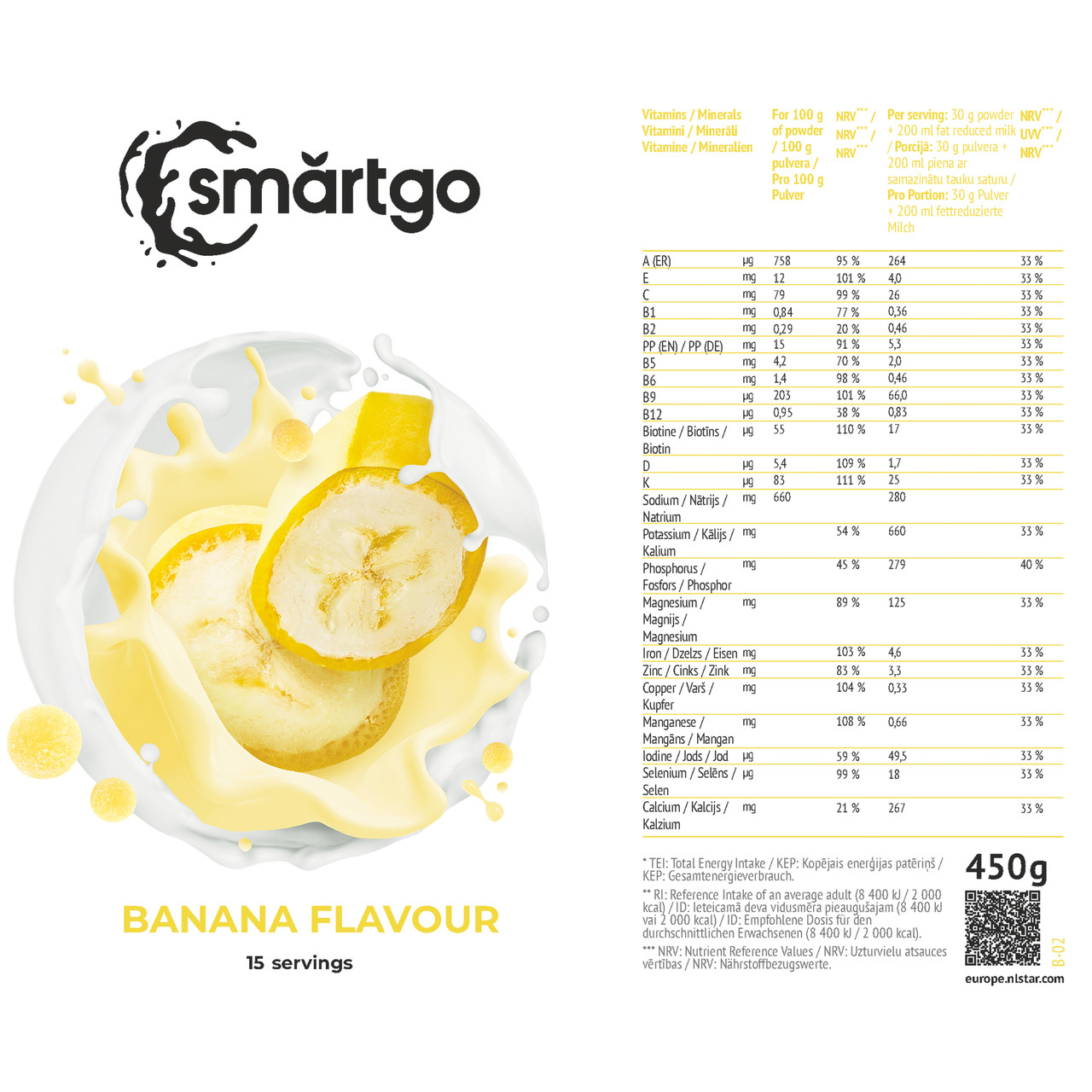 Коктейль для похудения Енерджи Диет Смарт ГО НЛ Smart Go NL Banana банан - фото 2 - id-p1832359067