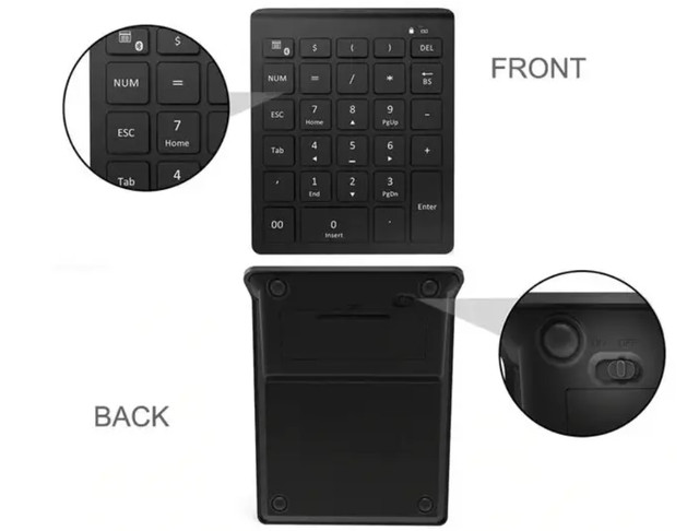 Числова клавіатура бездротова bluetooth 28 клавіш