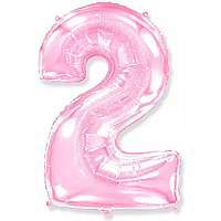 Фольгована кулька цифра рожева 2 40" Flexmetal уп